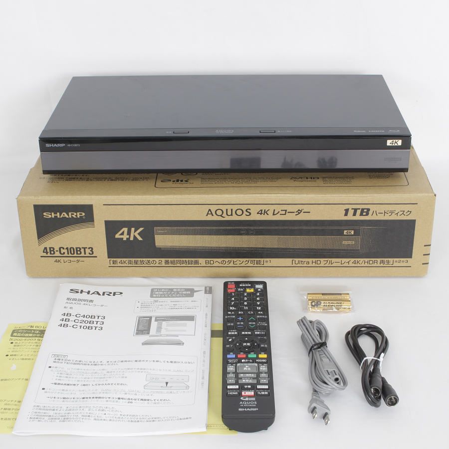 シャープ ブルーレイレコーダー 4B-C20BT3 （シャープ SHARP