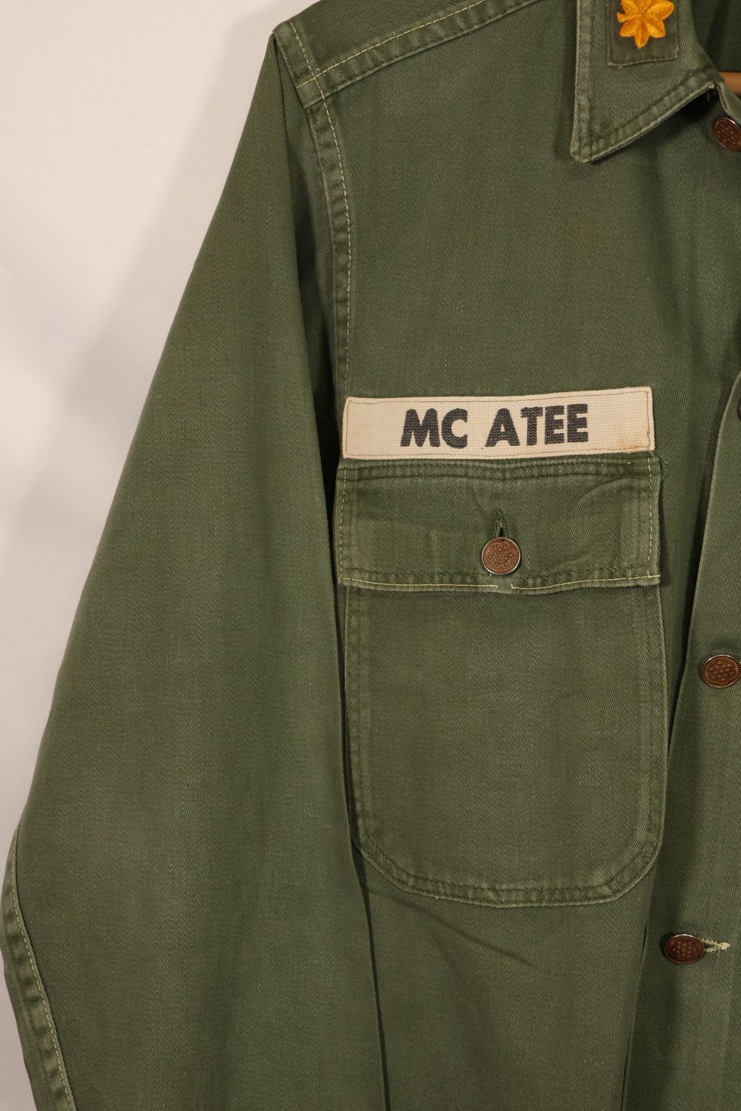 実物 1950年代 アメリカ陸軍 OG-107 ユーティリティシャツ 金属ボタン