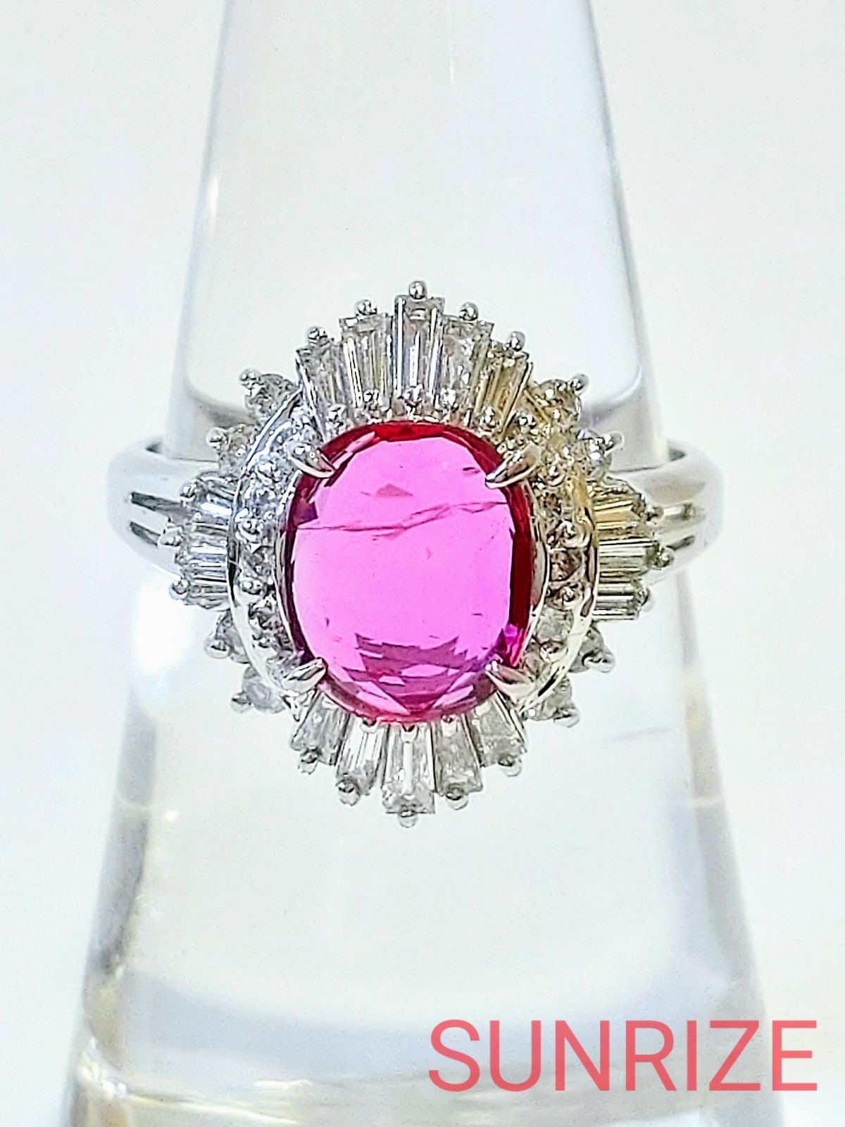 セール　ルビー　PT900の指輪　ルビー鑑別書あり ルビーリング 0.67ct Pt900 K18 鑑別書付 Pt900/k18 ルビー ダイヤ