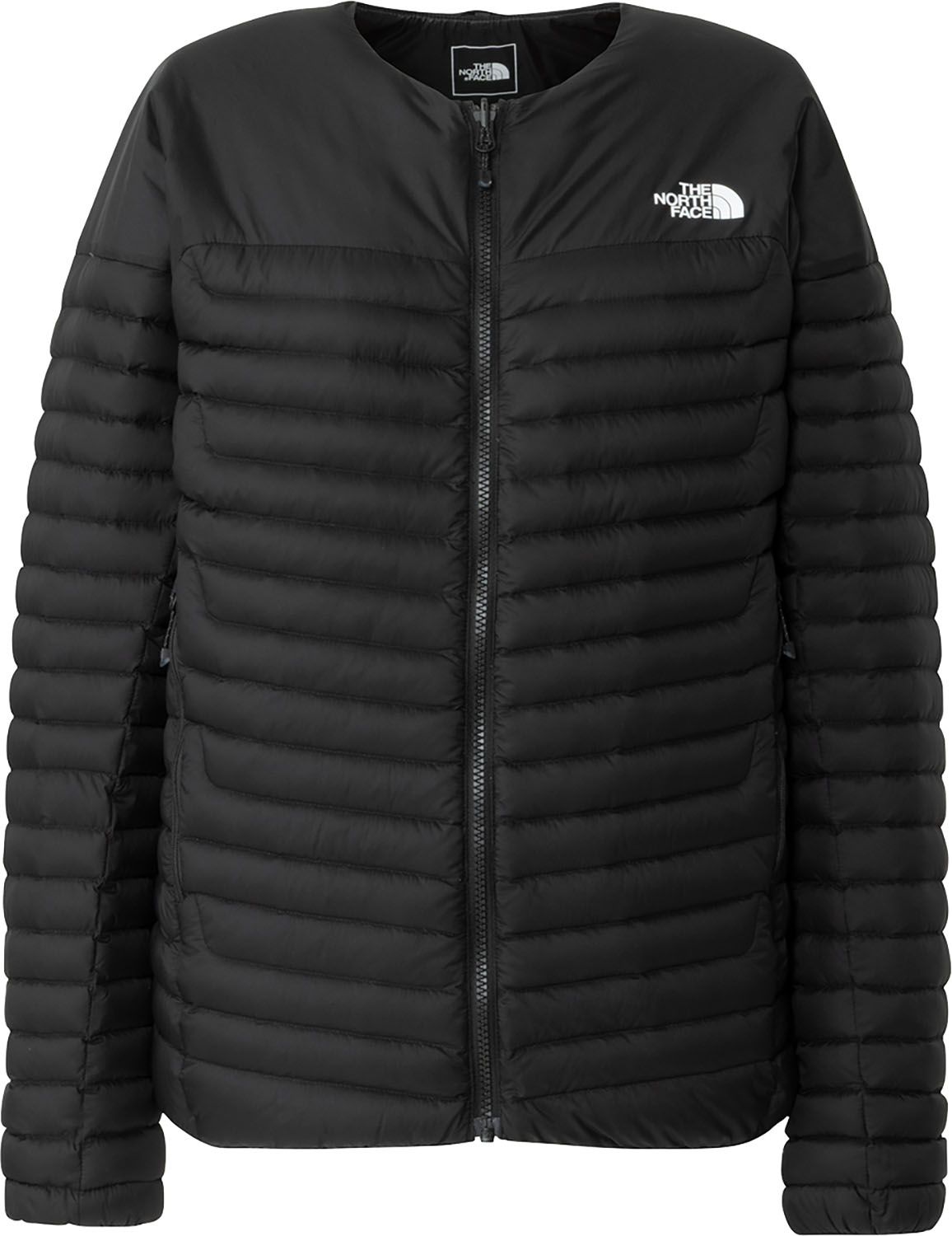 ザ ノース フェイス THE NORTH FACE アウトドア サンダーラウンドネックジャケット レディース ダウン アウター 撥水 ミドラー 上着 秋冬 防寒 キャンプ ハイキング お出かけ 収納 ポケッタブル 普段着 NYW82511 K ブラック
