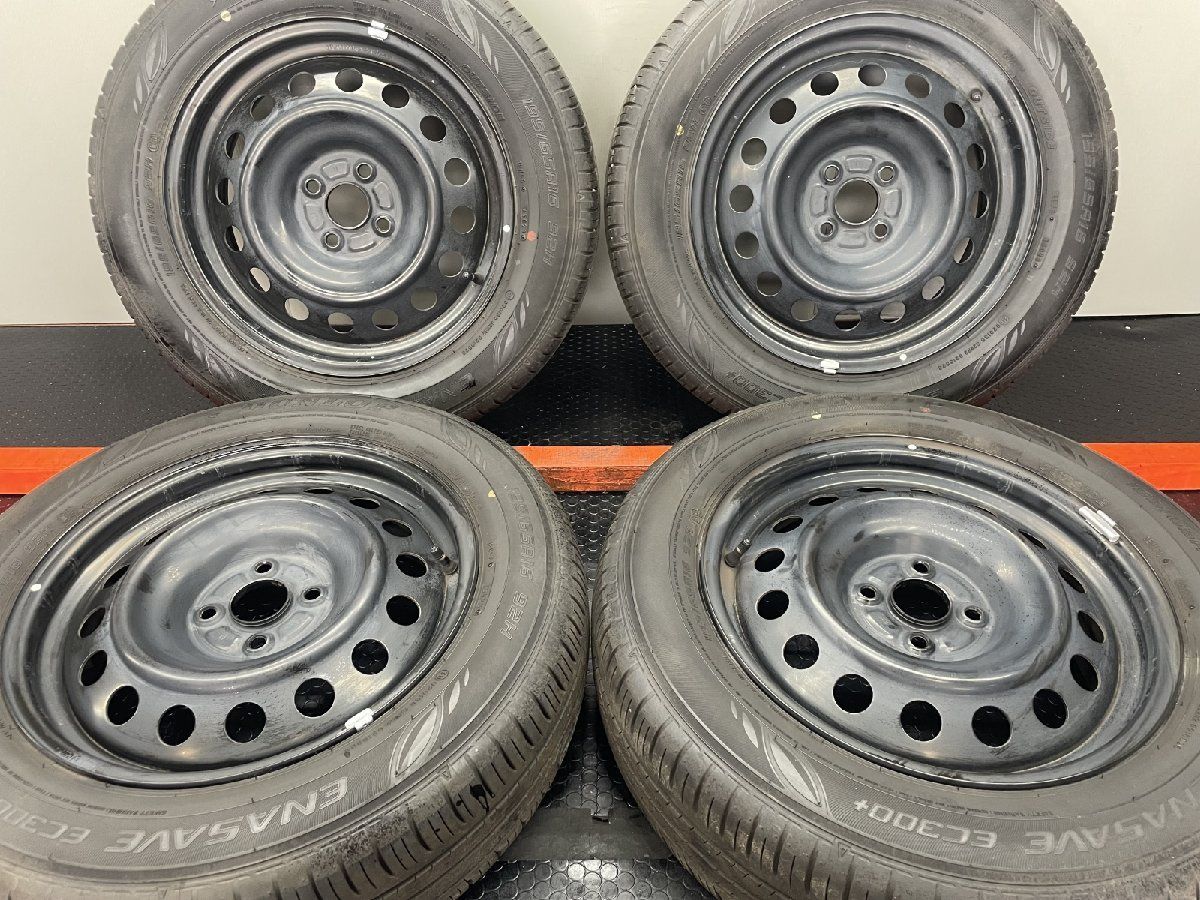 DUNLOP ENASAVE EC300 195|65R16 夏タイヤ 純正鉄ホイール 16インチ 6J4HPCD100 23年製 バリ溝 ライズ ロッキー等 STM020