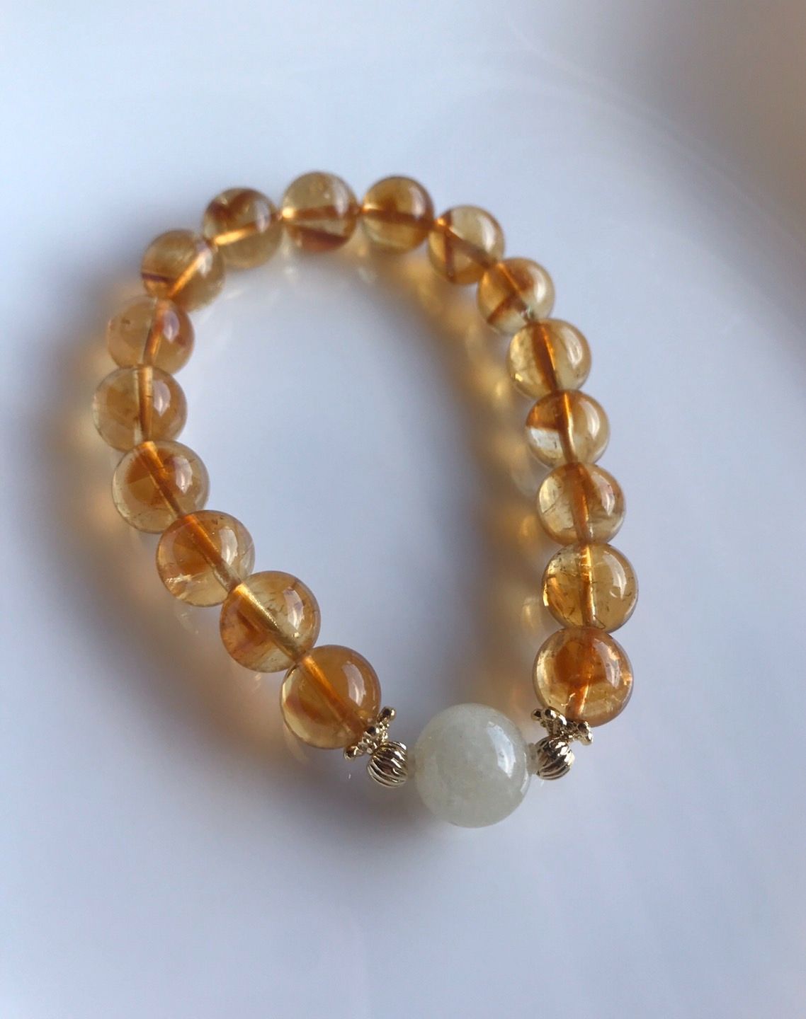 リビアングラス&ファントムシトリンデザインブレスレット 配送