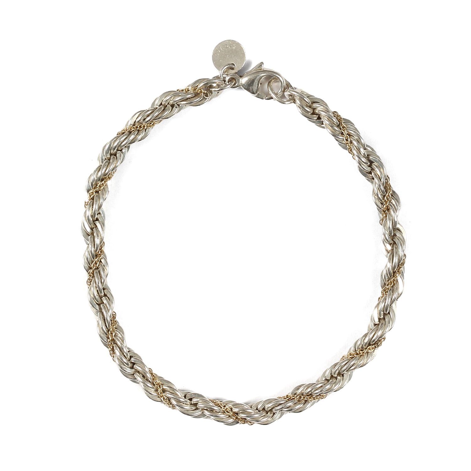 ティファニー ツイスト スクリュー コンビ ブレスレット 18K SV925 TIFFANY&Co.】ティファニー ツイスト コンビ シルバー925×K18