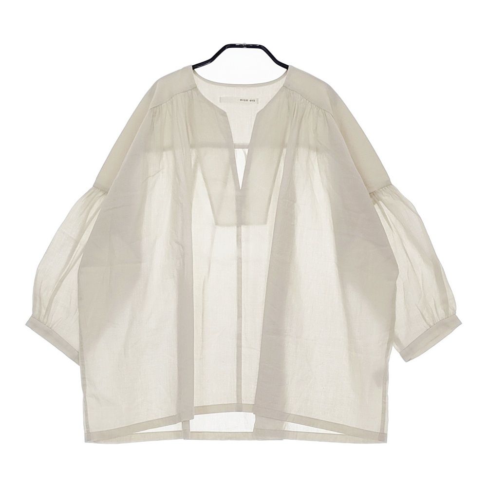 evameva (エヴァムエヴァ) linen cache coeur pullover / リネン