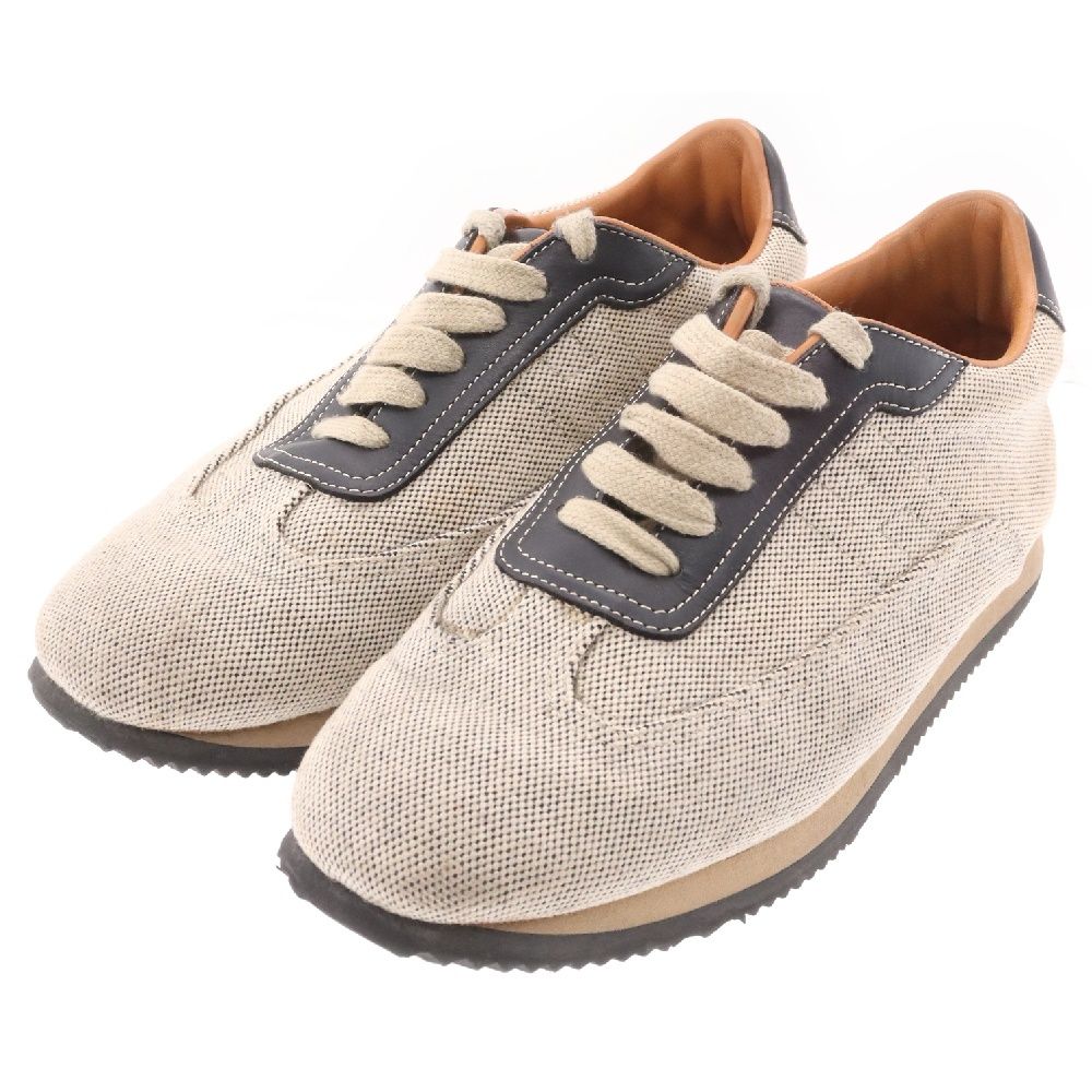 HERMES (エルメス) クイック レザー切替 キャンバス ローカット