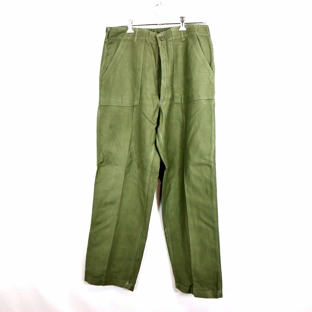 古着 60’s USベイカーパンツ 34 x 31 OG-107 TYPE1 60年代 米軍実物 U.S.ARMY ベイカーパンツ ミリタリー 戦闘服