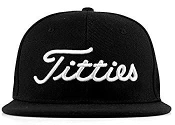 Power Caps Titties ゴルフハット スナップバックキャップ PGA フラットつば ブラック