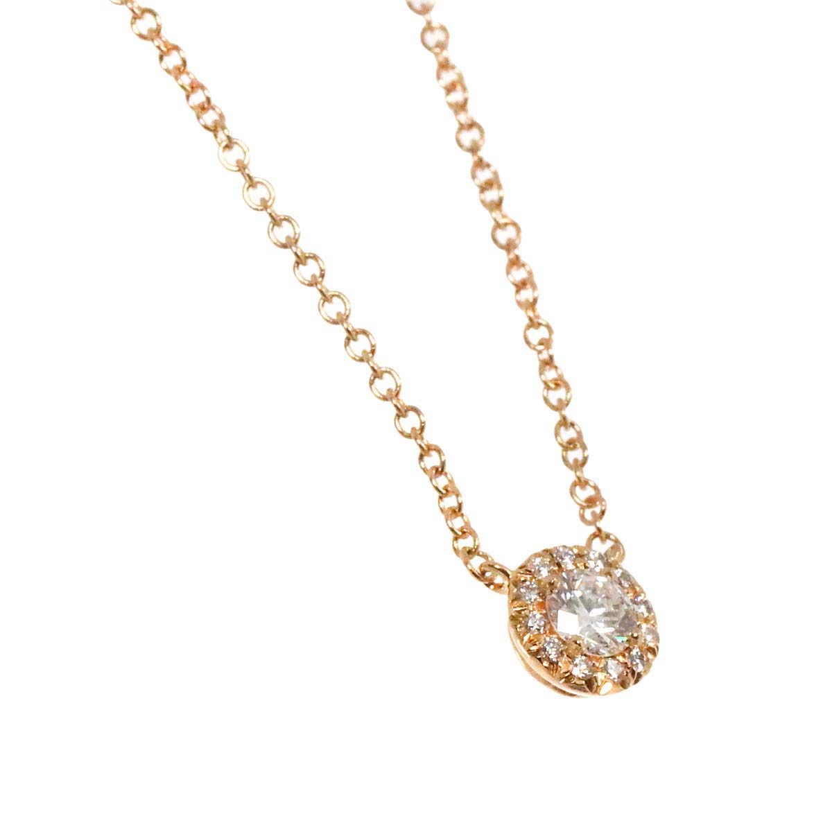 ティファニー TIFFANY&CO. ソレスト ダイヤ ネックレス 40cm K18 PG ピンクゴールド 750 Soleste Necklace 90249251