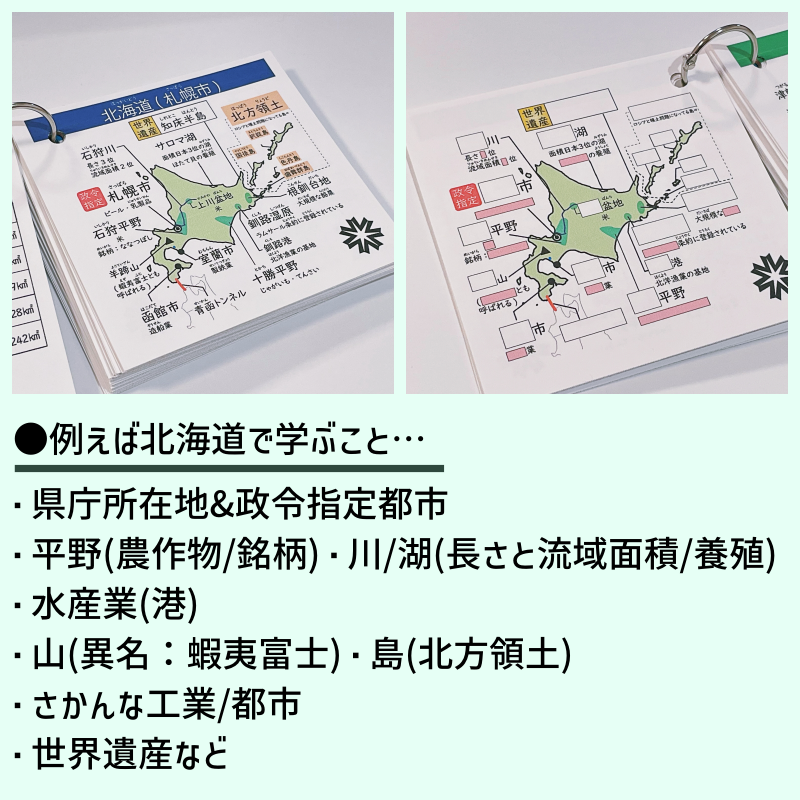 中学受験「都道府県カード」基礎・標準レベル暗記カード　カット済み　中学入試