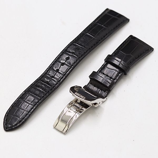 セイコー 純正ベルト レザー ブラックカラー 20mm用 メンズ腕時計 2000000 NSK MST