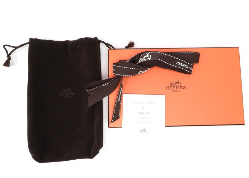 美品 エルメス HERMES ロカイユ かんざし バッファローホーン