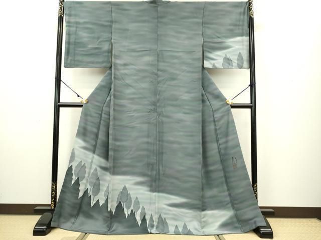 【虹染め】本郷葵虹　正絹　訪問着　虹染めに木柄　落款　ガード加工 本郷大田子の着物・帯の一覧|京都きもの市場【日本最大級の着物