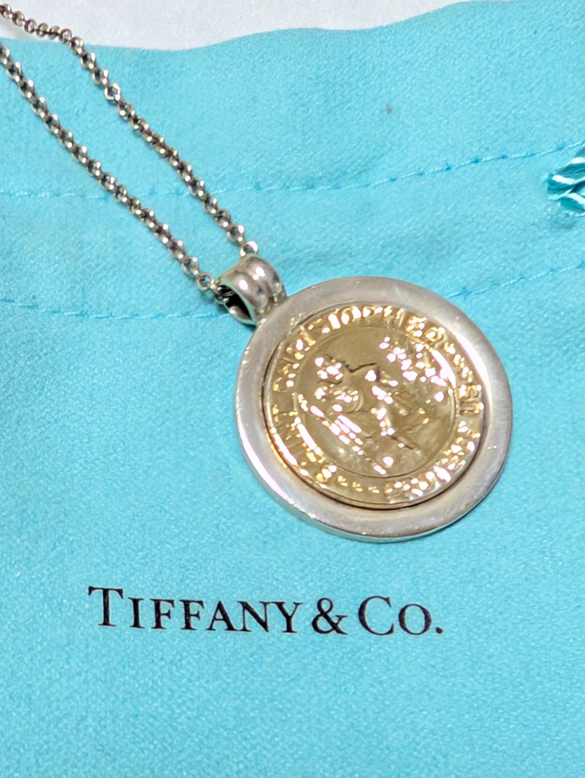 TIFFANY & Co. ティファニー セントクリストファー コイン ペンダント 