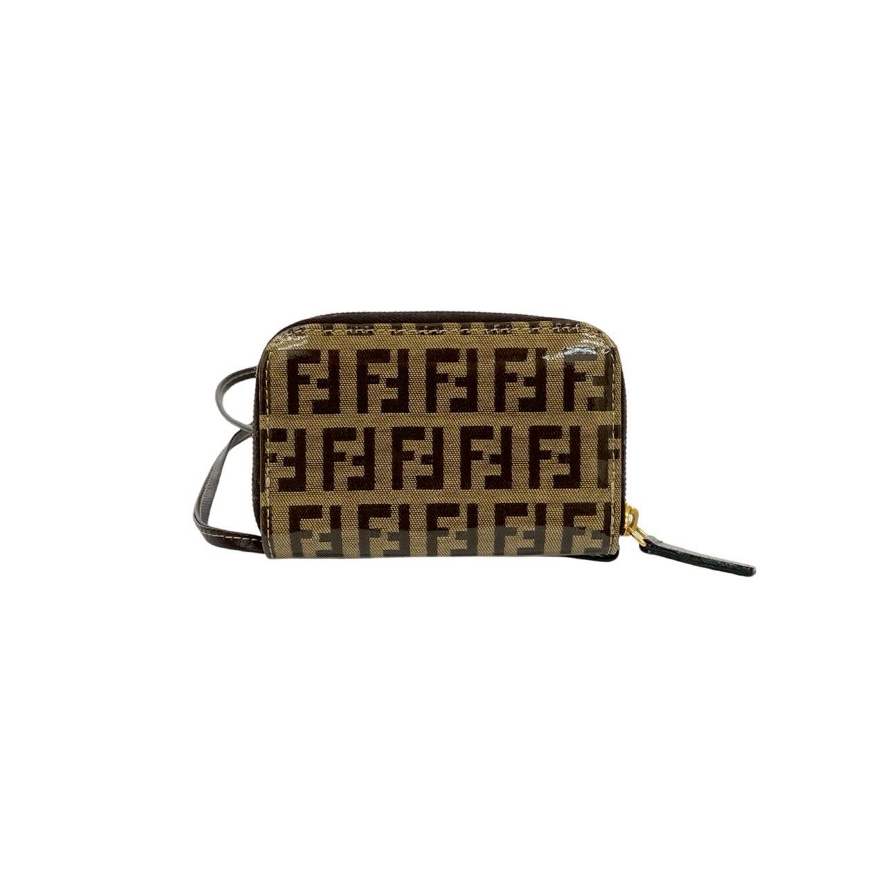 FENDI フェンディズッカ柄　F F柄キーリング付コインケース　カード入れ FENDI(フェンディ) ズッカ柄キーケース ブラウン｜【公式