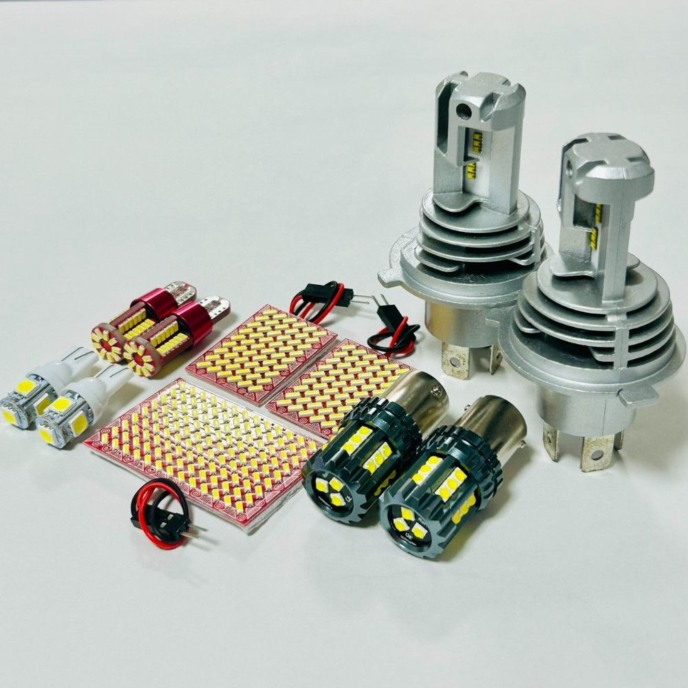 ハイラックス GUN125 烈光爆連 LED ルームランプ H4 ヘッドライト バックランプ ナンバー灯 ポジション球 セット 車内灯 室内灯 内装パーツ