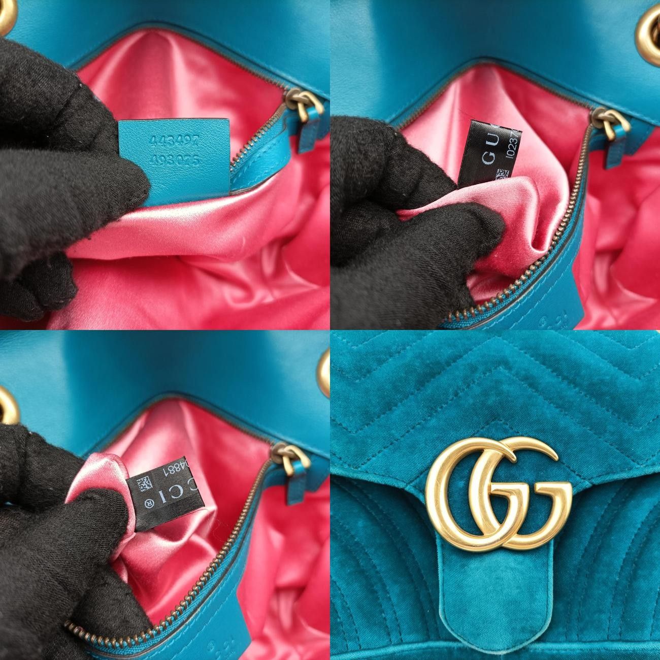 グッチGucciGGマーモントグリーンベロア443497I023704881