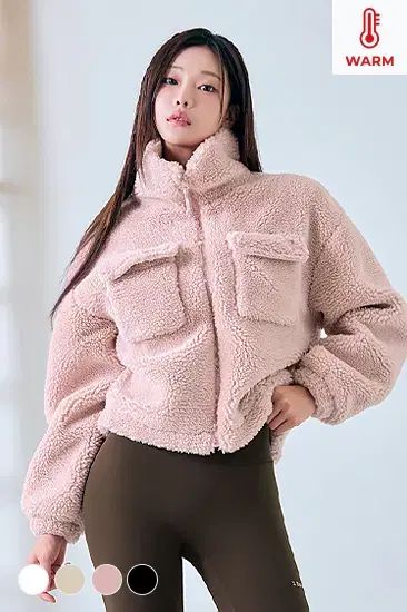 ゼクシィミックス シェルパ ハイネック アウトポケット ジャケット