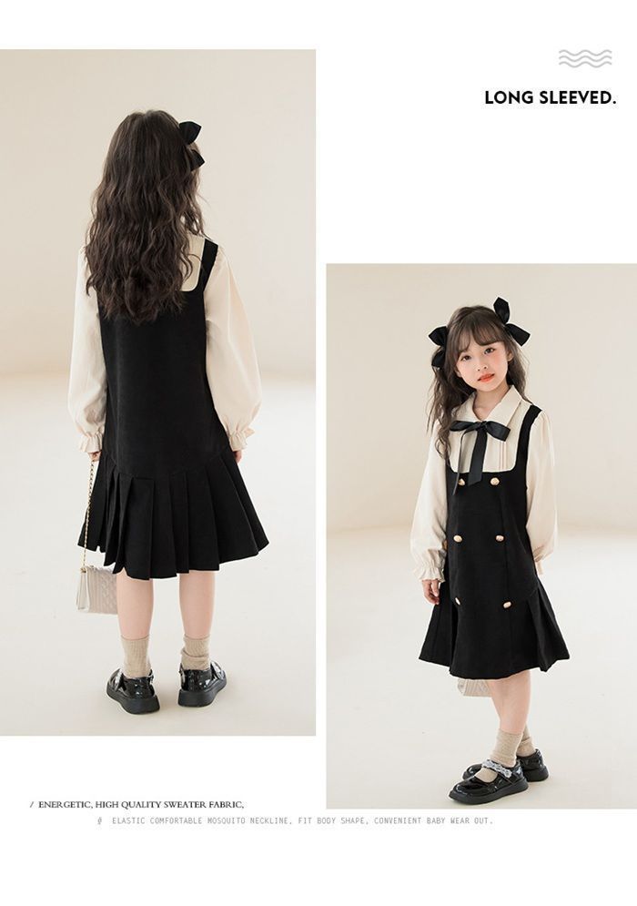 カタログ GANDUS] ドレスの子供のドレスの新型のスカートの女の子袖が