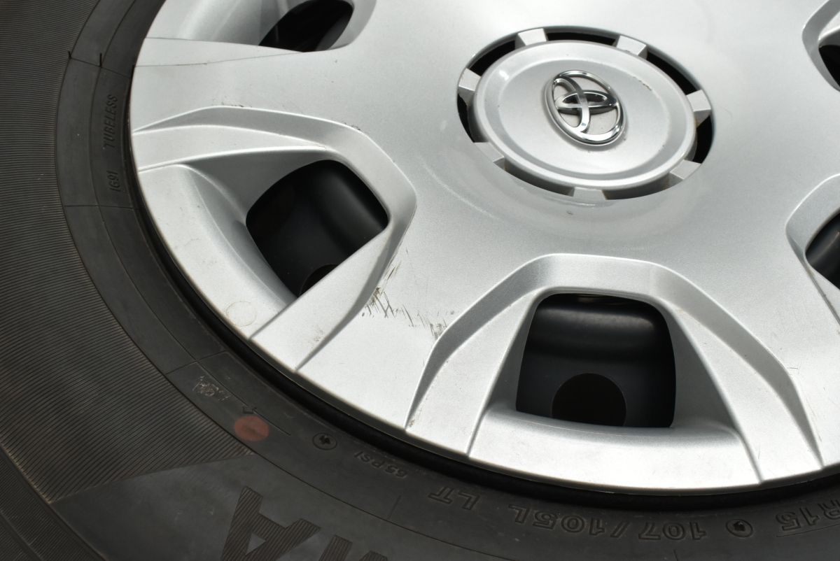 バリ溝 スタッドレス付】トヨタ 200 ハイエース 純正 15in 6J+35 