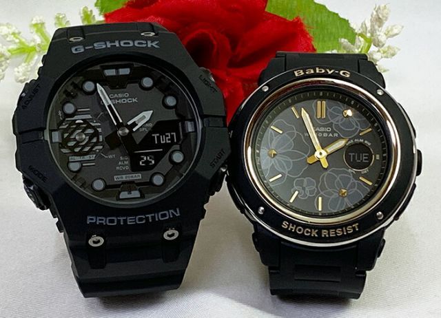 恋人たちのGショック ペアウオッチ G-SHOCK BABY-G ペア腕時計 カシオ 2本セット  電池式 アナデジ  GA-B001-1AJF BGA-150FL-1AJF プレゼント   ラッピング無料 メッセージカード  　クリスマス プレゼント
