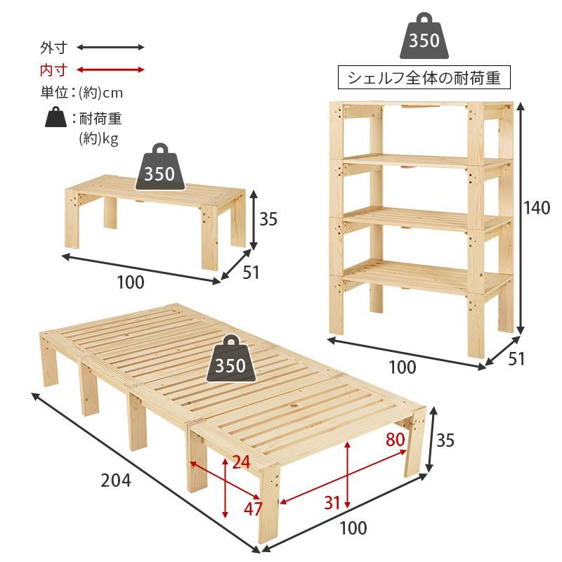 4分割式 シングルベッド WB-7730S [7005] - メルカリ