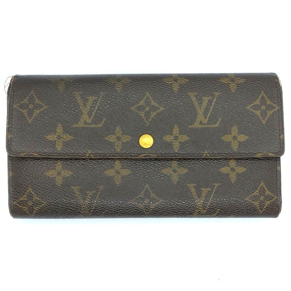 ルイヴィトン LOUIS VUITTON ポルトフォイユ サラ 長財布 モノグラム キャンバス M61734 ブラウン ゴールド金具 MI0095【中古】