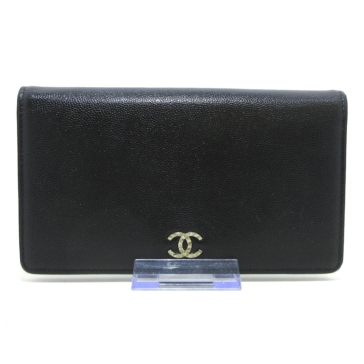 CHANEL(シャネル) 長財布 - 黒 ココマーク/シルバー金具 キャビアスキン