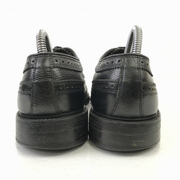 80s-90s?/Vintage★USA製ビンテージ/84年製?★フローシャイムFLORSHEIM★本革/グッドイヤー製法/ロングウイングチップ【8.5E/26.0-26.5/黒】ビジネス◆XH-118 80s-90s?/Vintage☆USA製ビンテージ/84年製?☆フローシャイムFLORSHEIM