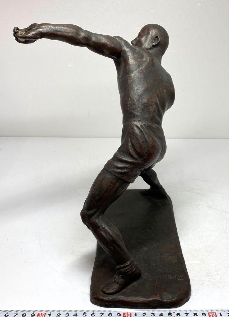 花里作ブロンズ人物置物