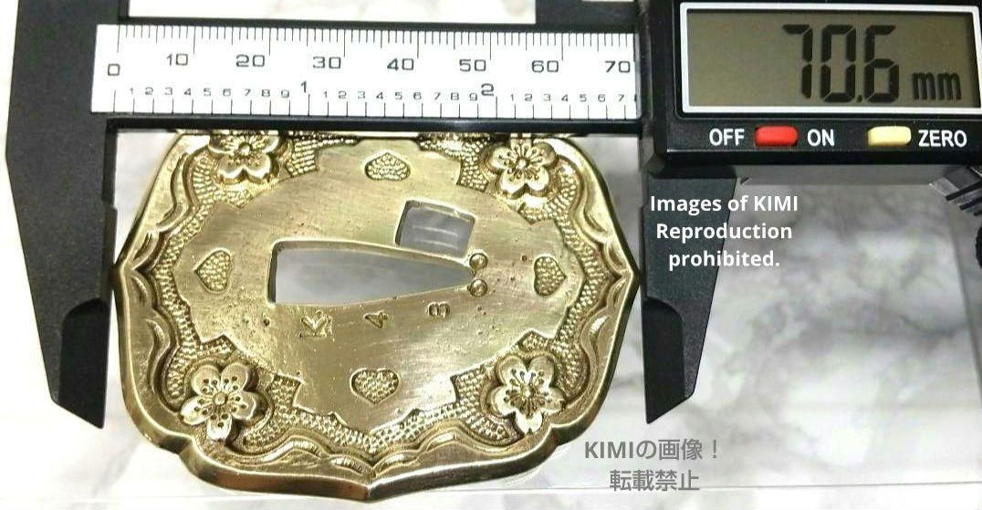 九八式軍刀の鍔 真鍮製 桜 九八式軍刀 K48 Gunto Tsuba 軍装美術 98式