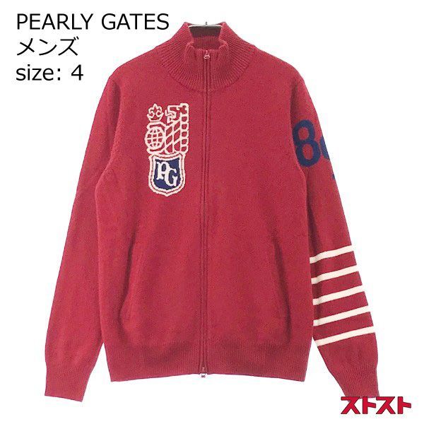 PEARLYGATES＊ゴルフ＊セーター＊ニット＊赤＊カシミヤ＊長袖＊6＊