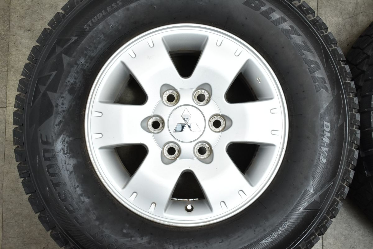 スタッドレス 三菱 パジェロ 純正 16in 7JJ 46 PCD139.7 ブリヂストン ブリザック DM-V2 265 70R16 ノーマル戻しにも