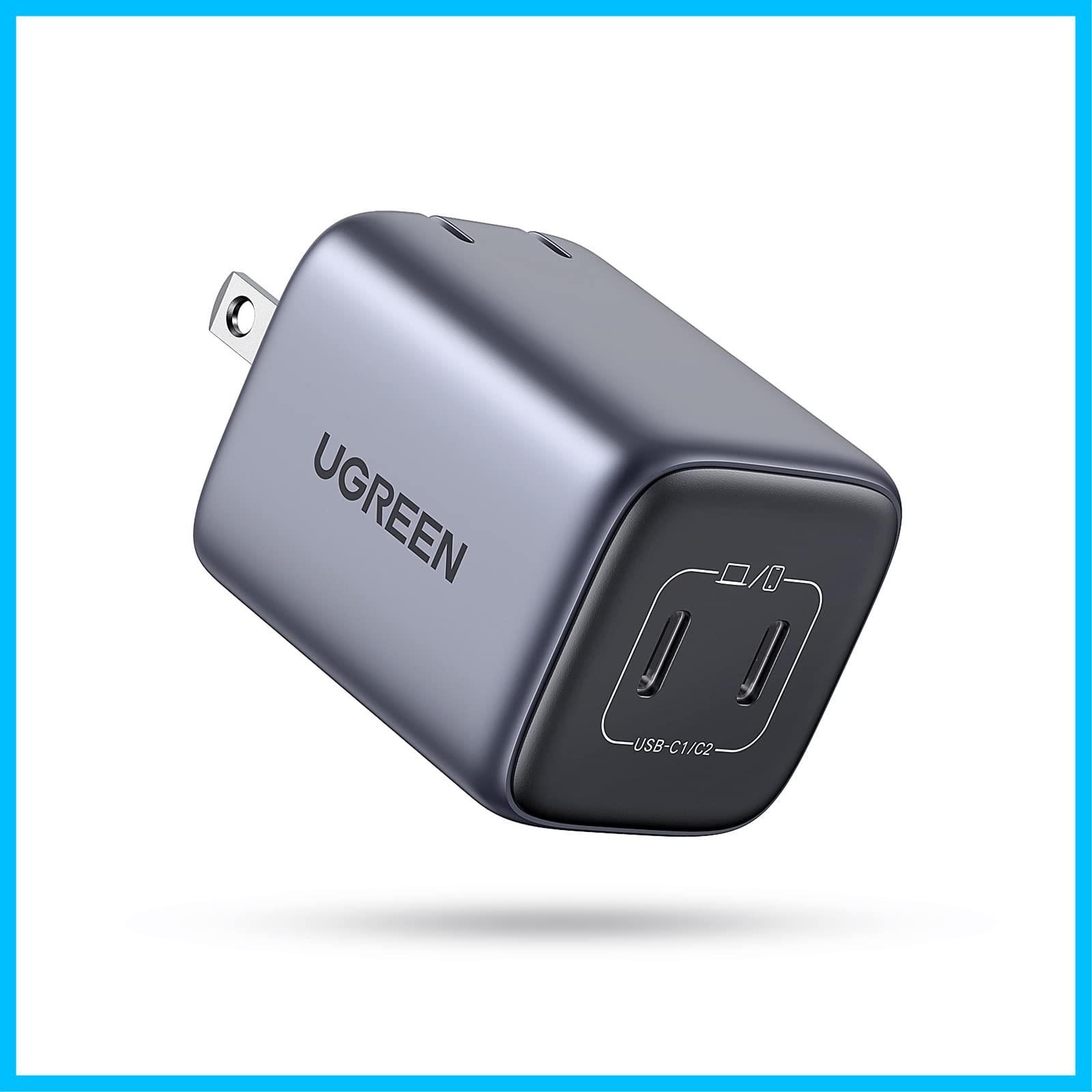 在庫セール】UGREEN Nexode Mini 45W 充電器 USB-C 2ポート PD&PPS高速