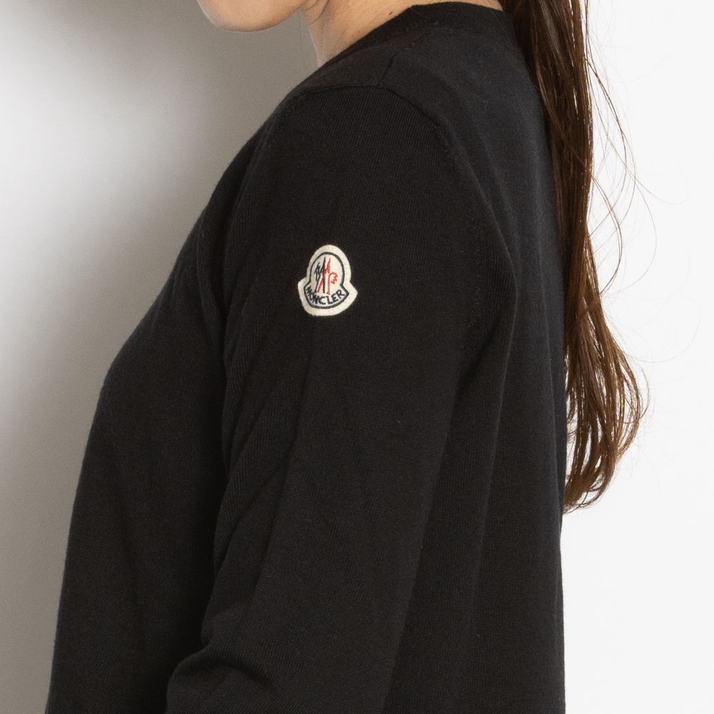 モンクレール MONCLER ニット 裾フリル レディース ブラック - メルカリ