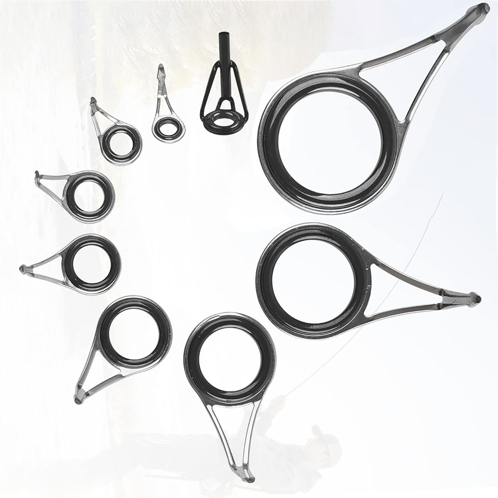 新着商品】ヒント セット セラミックリング 釣り竿トップガイド