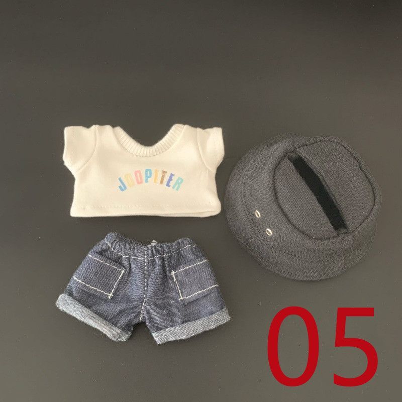 3点セット帽子服パンツラブブ着せ替え 17㎝ LABUBU服 着せ替え ラブブ