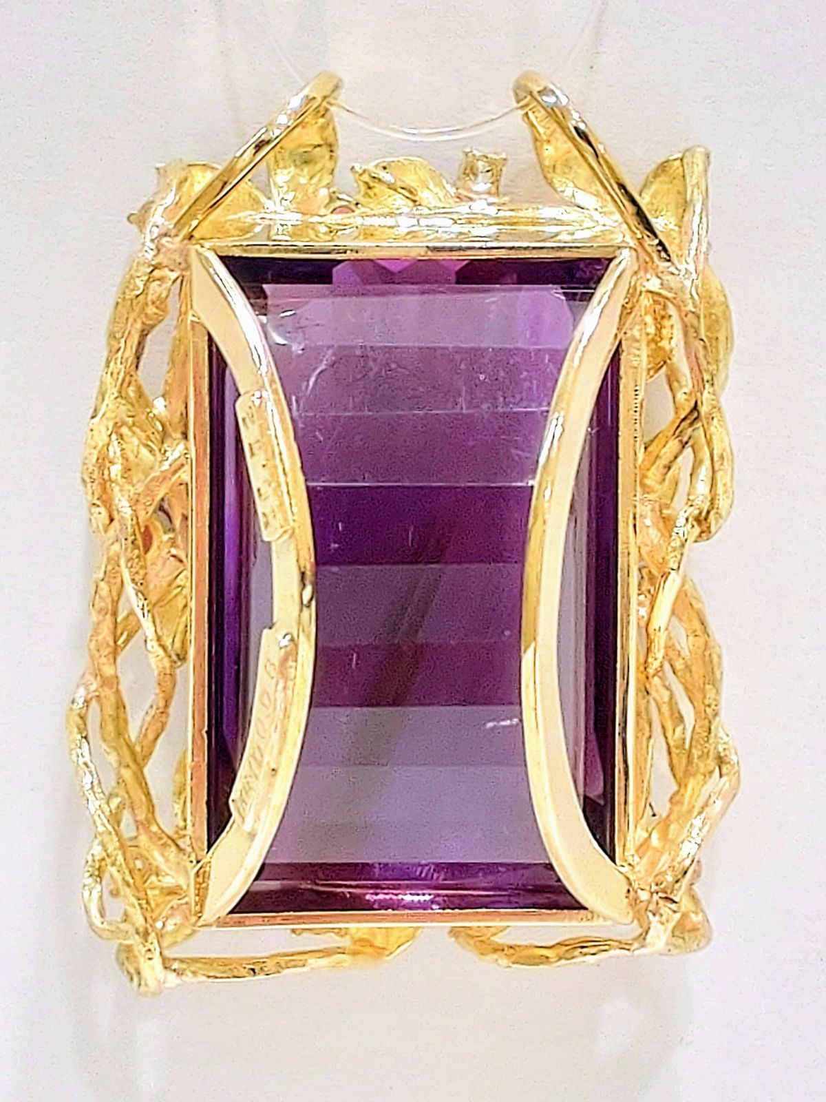 K18 アメジスト ダイヤモンド マルチカラーストーン ペンダントトップ  