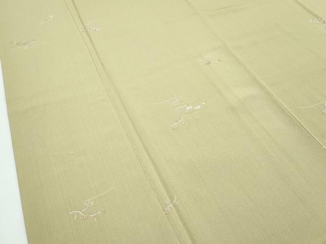 平和屋着物□極上 小紋 草花文 金彩 木蘭色地 ゑり善扱い たとう紙付き