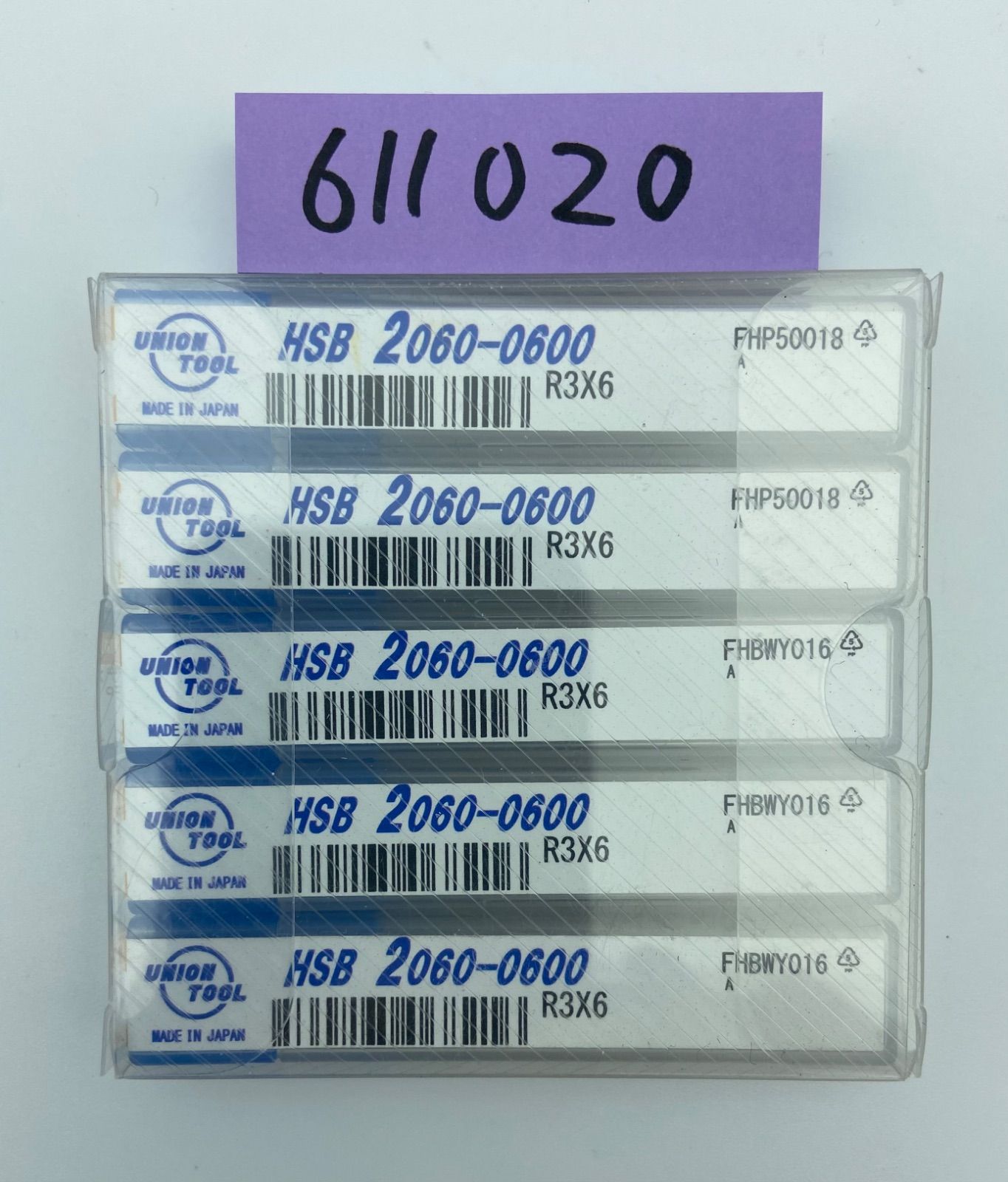 ユニオンツールUNION TOOL HSB 2060-0600 R3X6 5本セット