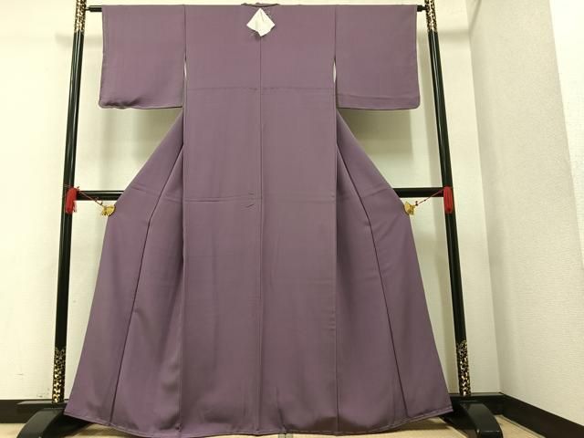 平和屋着物○上質な色無地 江戸紫色 正絹 逸品 未使用 CAAU2466yc