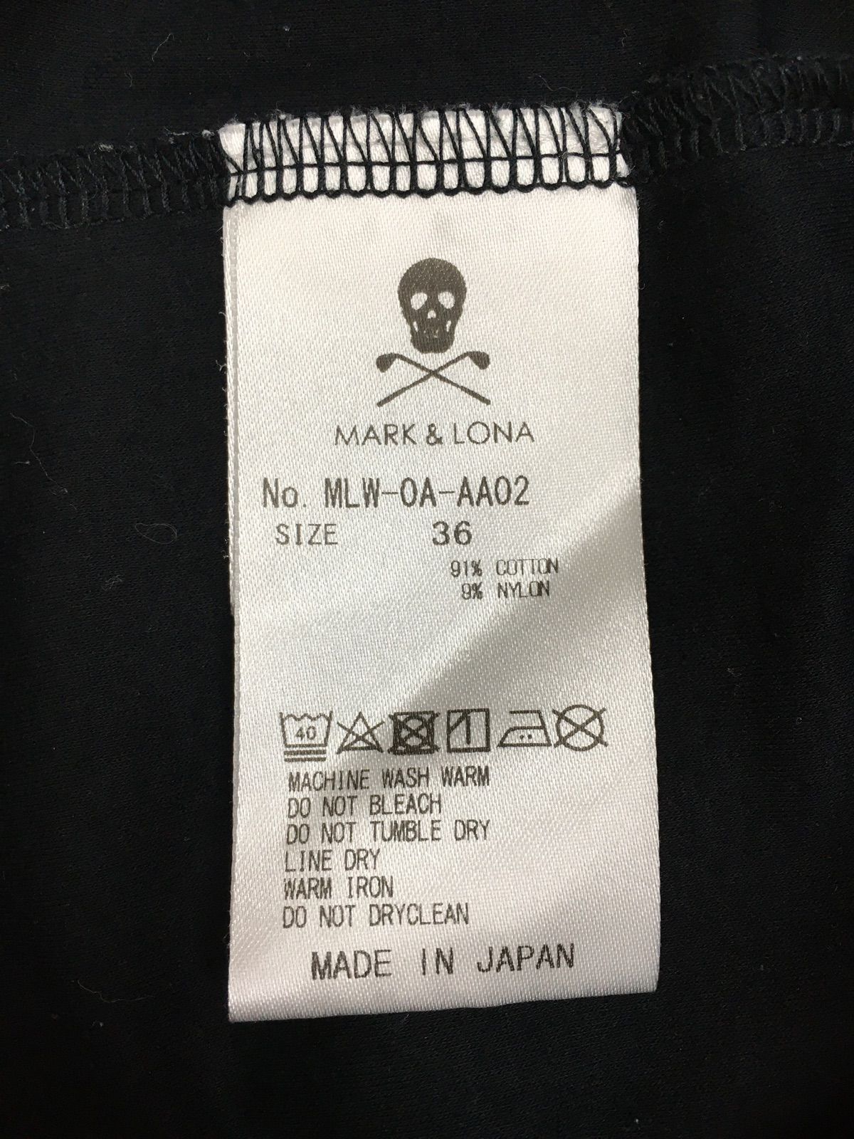 マーク&ロナ レディース 半袖モックネックシャツ 黒 サイズ36/S☆USED 
