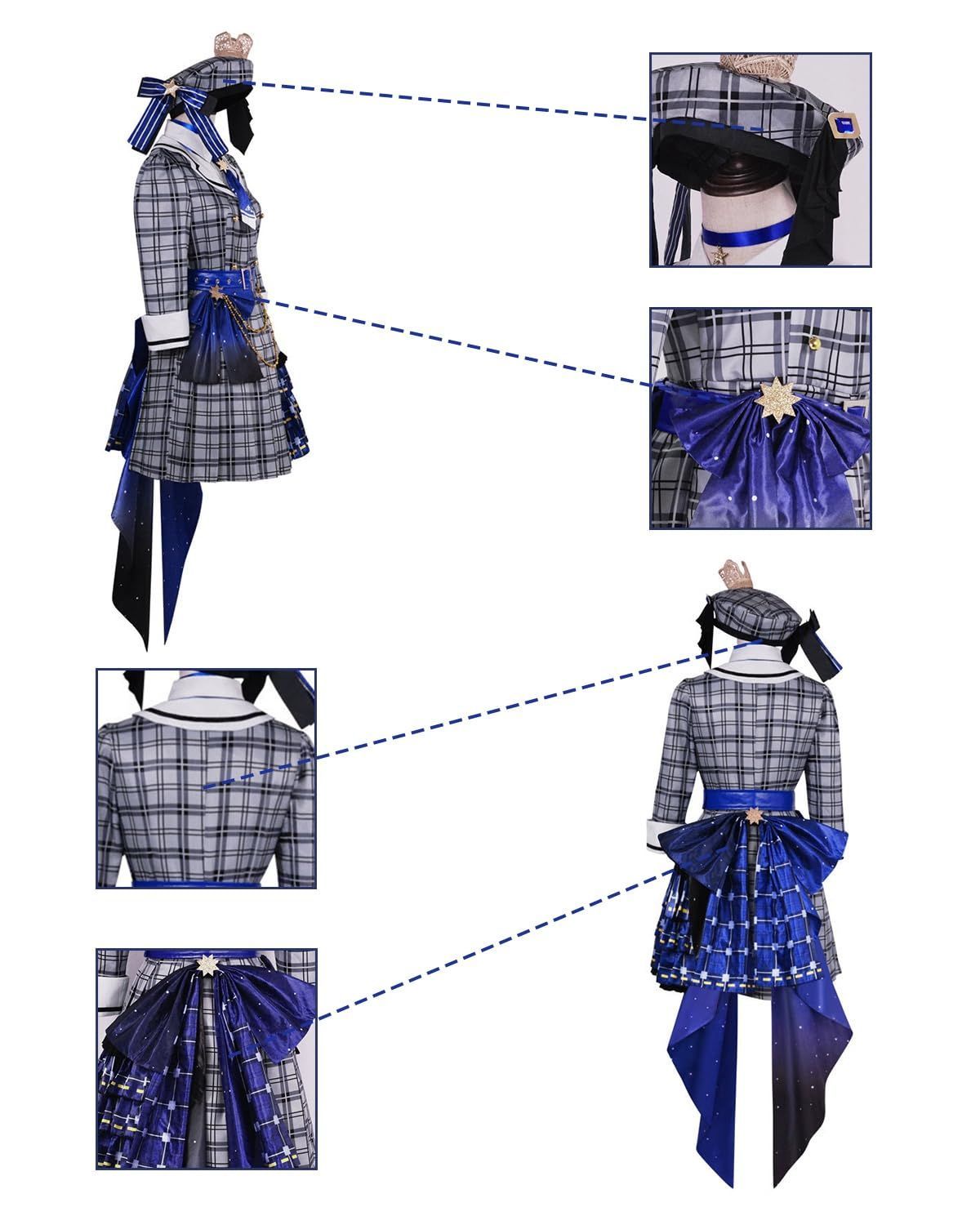 神併良品] 星街すいせい コスプレ ウィッグ付き Vtuber コスプレ衣装  