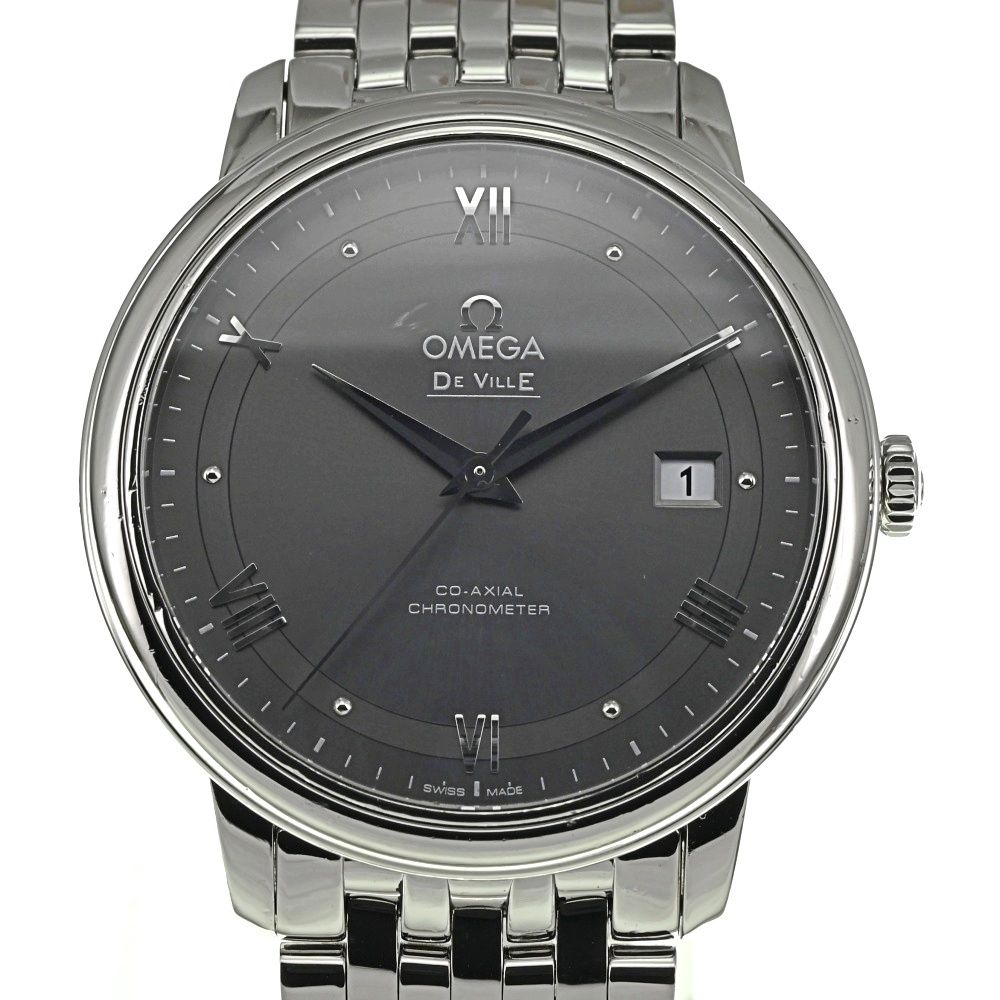 オメガ OMEGA 424.10.40.20.06.001 デビル プレステージ デイト CO-AXIAL クロノメーター 自動巻き メンズ L 137017