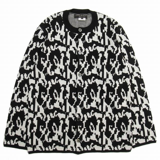 極美品 21aw コムデギャルソンオムプリュス 総柄 ニット カーディガン 