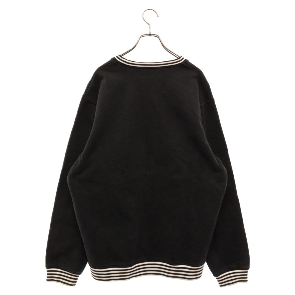 SUPREME (シュプリーム) 14AW Classic Logo Striped Rib Crewneck SUPREME (シュプリーム) 14AW Classic Logo Striped Rib Crewneck