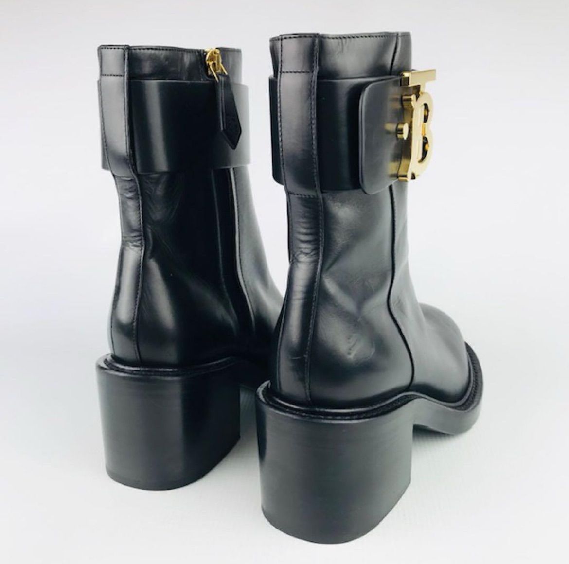 サイドジップ チャンキーヒール