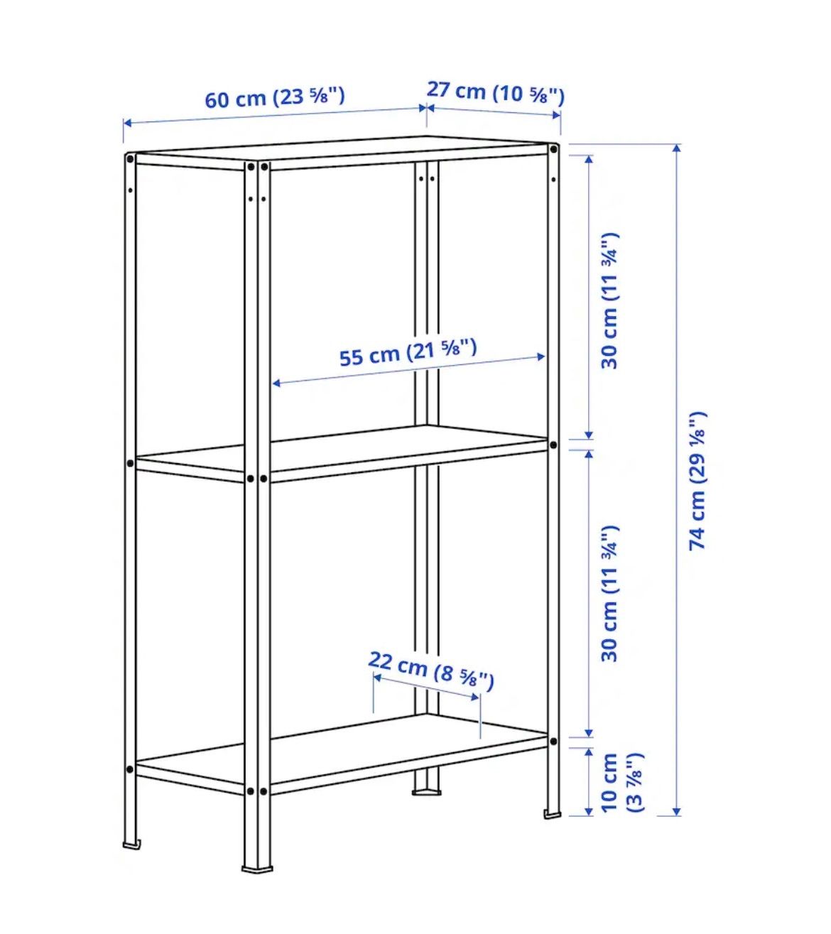 IKEA イケア ヒュッリス 2台セット シェルフユニット 棚 60×27×74