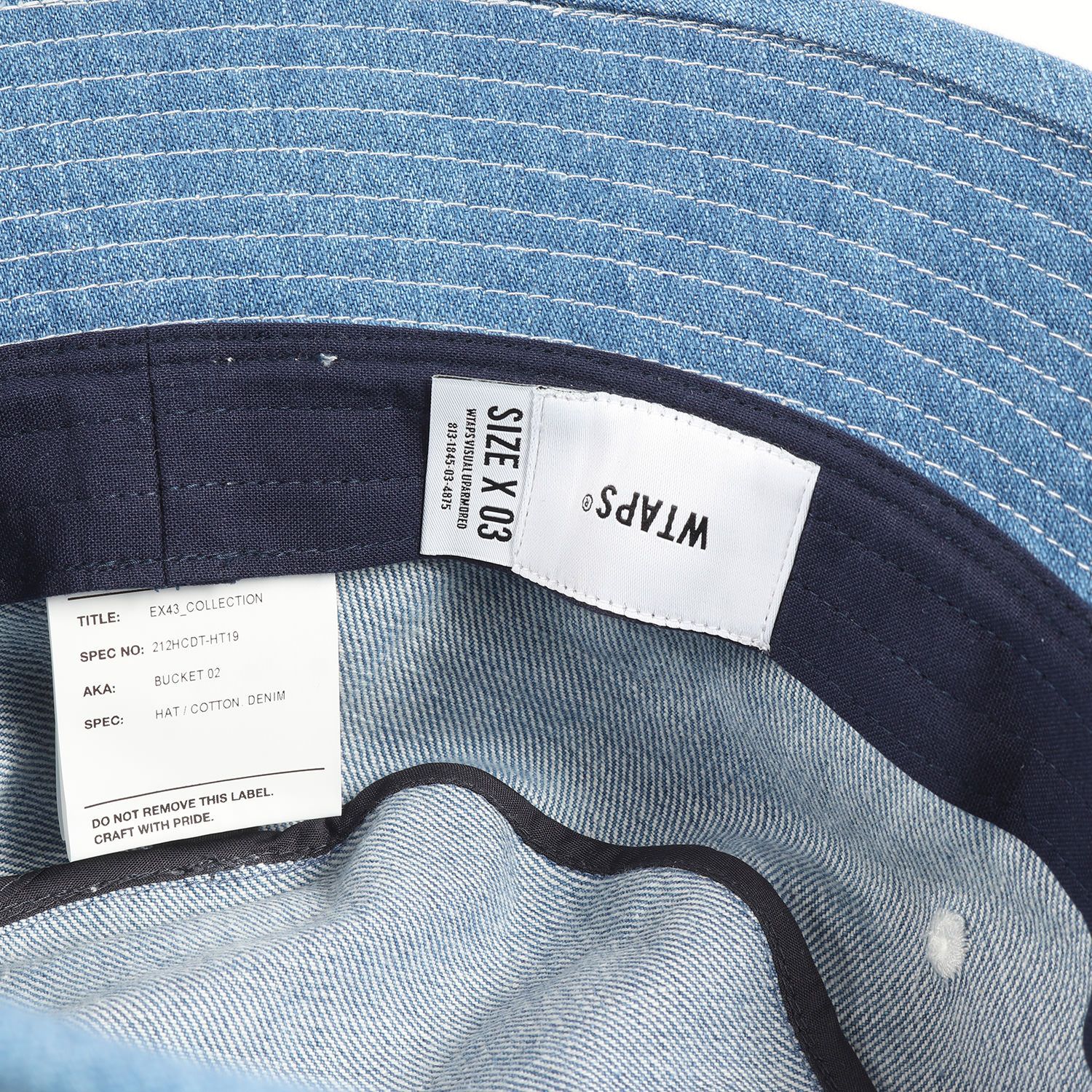 新品同様 WTAPS ダブルタップス ハット サイズ:L 21AW デニム