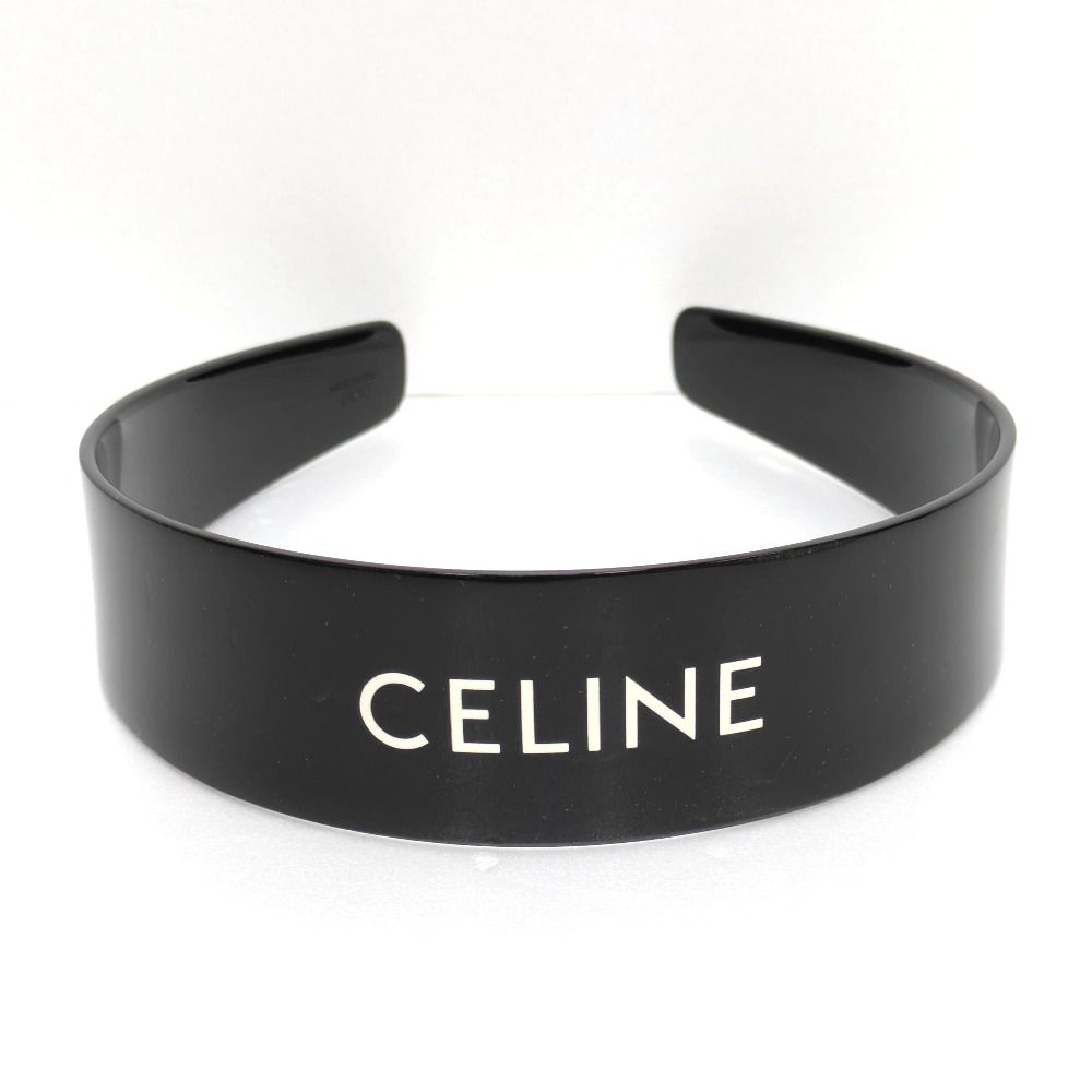 Dz428891 セリーヌ ヘアバンド ヘッドバンド カチューシャ ロゴ 46Y376CLA ブラック CELINE