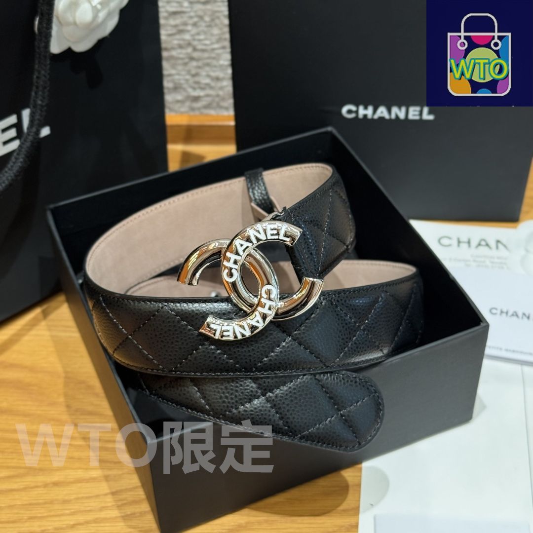 CHANEL ⭐希少ネイビー レザー ベルトウエストポーチのベルトのみ ショッピングゴー shoppinggo ポーチ付きベルト レディース